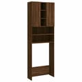 Miniatyrbilde 1 av 11: vidaXL Vaskemaskinskap brun eik 64x25,5x190 cm