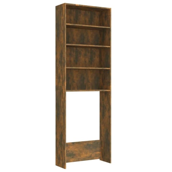 vidaXL vaskemaskineskab 64x24x190 cm røget egetræsfarve