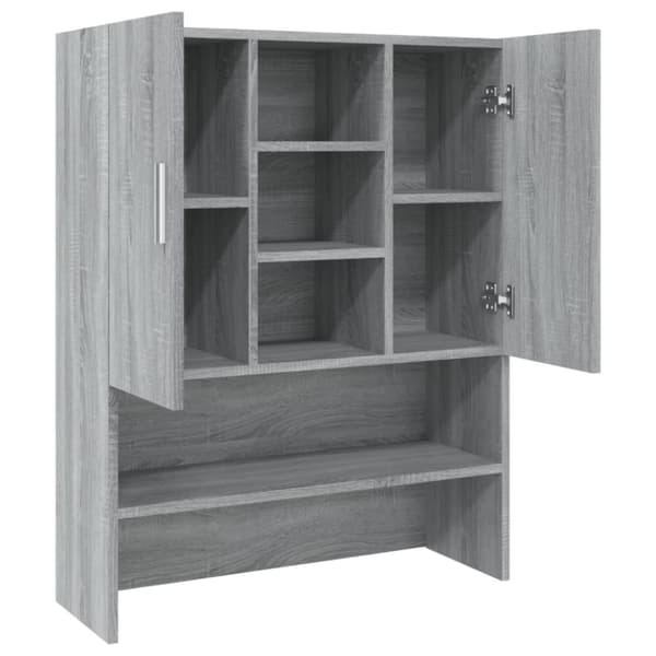 vidaXL vaskemaskineskab 70,5x25,5x90 cm grå sonoma-eg