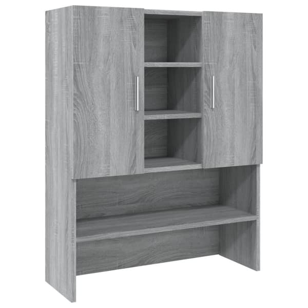 vidaXL vaskemaskineskab 70,5x25,5x90 cm grå sonoma-eg