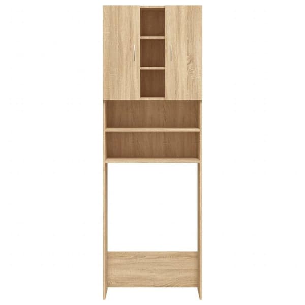 vidaXL badeværelsesskab til vaskemaskine 64x25,5x190 cm sonoma-eg