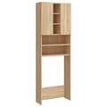 Miniatyrbillede 2 af 11: vidaXL badeværelsesskab til vaskemaskine 64x25,5x190 cm sonoma-eg