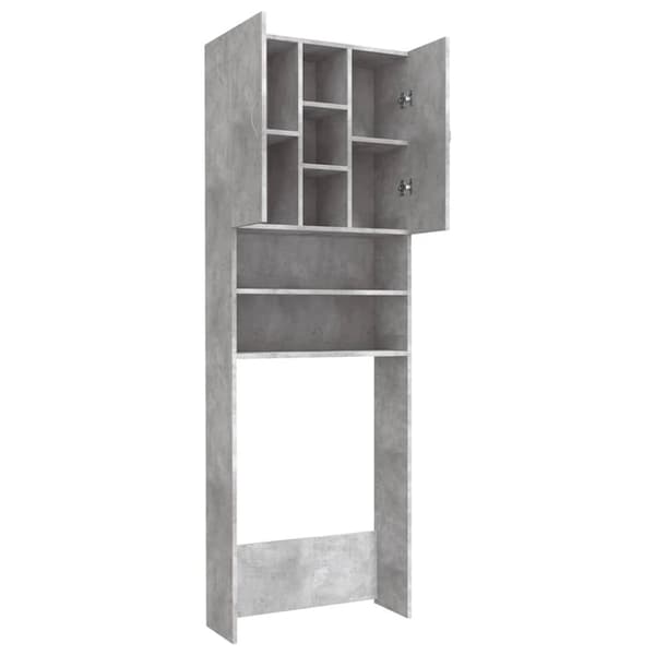 vidaXL vaskemaskineskab 64x25,5x190 cm betongrå