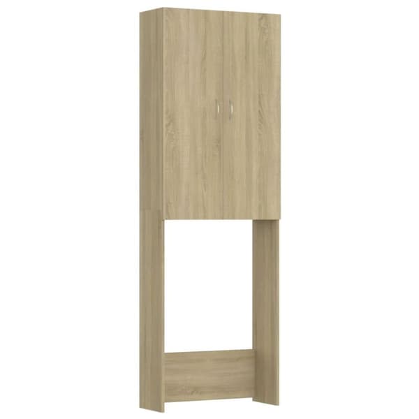 vidaXL Tvättmaskinsskåp sonoma-ek 64x25,5x190 cm