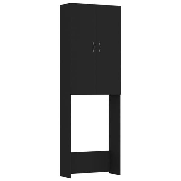 vidaXL Vaskemaskinskap svart 64x25,5x190 cm