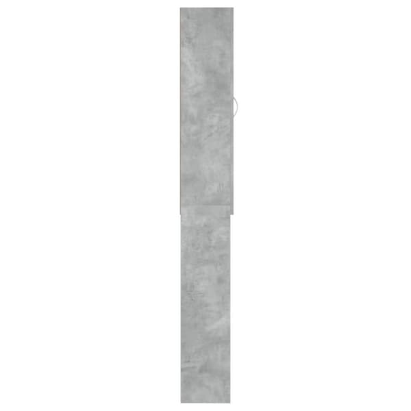 vidaXL Vaskemaskinskap betonggrå 64x25,5x190 cm