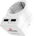 Miniatyrbillede 4 af 4: Skross Travel adapter Еurope to USA, USB,white