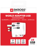 Miniatyrbillede 5 af 5: Skross 1302470 Travel adapter Pro Light USB (2xA) -World - White