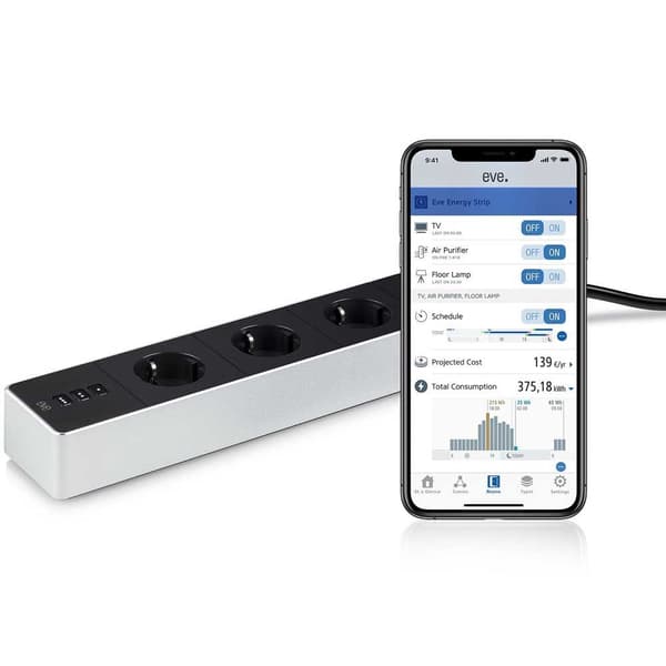Elgato New Eve Energy Strip Hvid,Sort