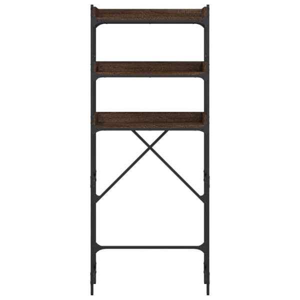 vidaXL vaskemaskinereol 67x25x163 cm konstrueret træ brunt egetræ
