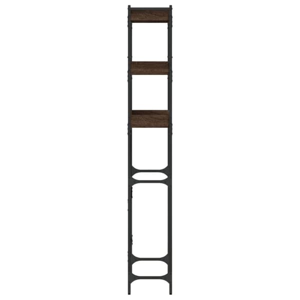 vidaXL vaskemaskinereol 67x25x163 cm konstrueret træ brunt egetræ