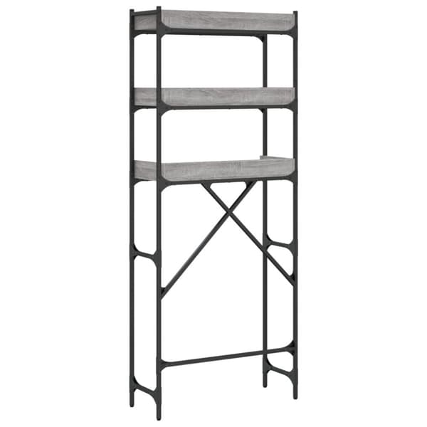 vidaXL vaskemaskineskab 67x25x163 cm konstrueret træ grå sonoma-eg