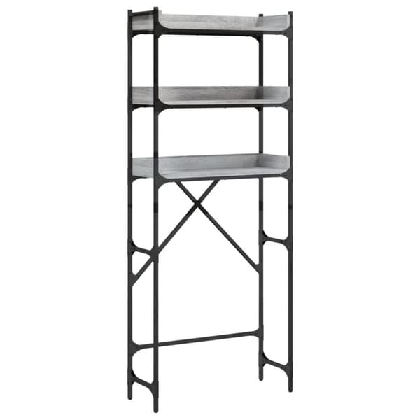 vidaXL vaskemaskineskab 67x25x163 cm konstrueret træ grå sonoma-eg