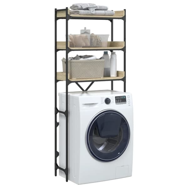 vidaXL vaskemaskineskab 67x25x163 cm konstrueret træ sonoma-eg