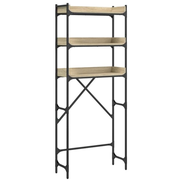 vidaXL vaskemaskineskab 67x25x163 cm konstrueret træ sonoma-eg