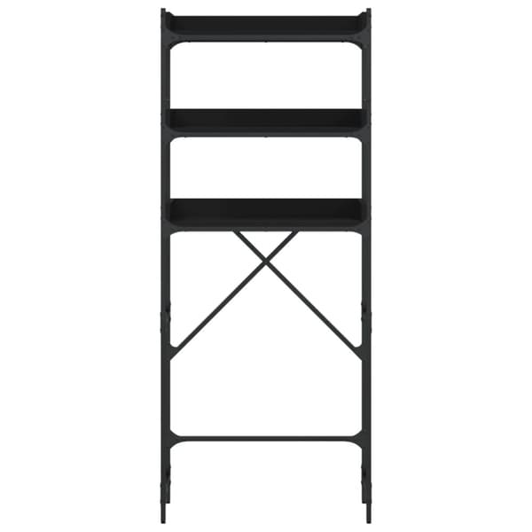 vidaXL vaskemaskineskab 67x25x163 cm konstrueret træ sort