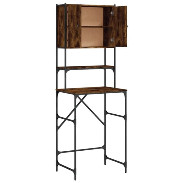 vidaXL vaskemaskineskab 68x48,5x194 cm røget egetræsfarve