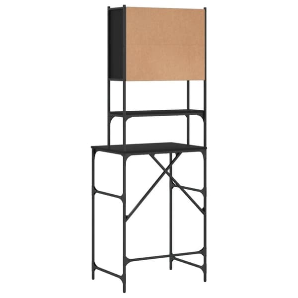 vidaXL Vaskemaskinskap svart 68x48,5x194 cm