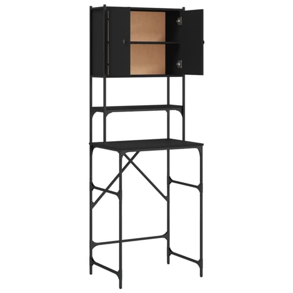 vidaXL vaskemaskineskab 68x48,5x194 cm sort