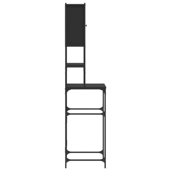vidaXL vaskemaskineskab 68x48,5x194 cm sort