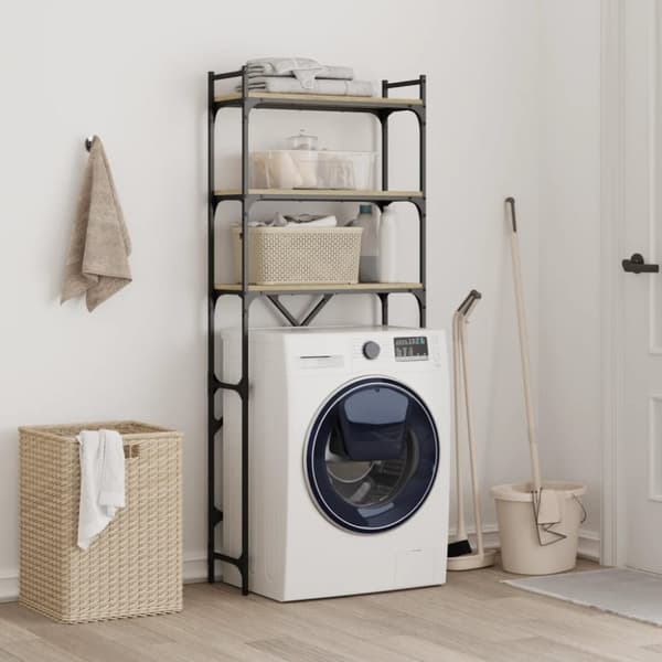 vidaXL vaskemaskineskab 67x25x163 cm konstrueret træ sonoma-eg