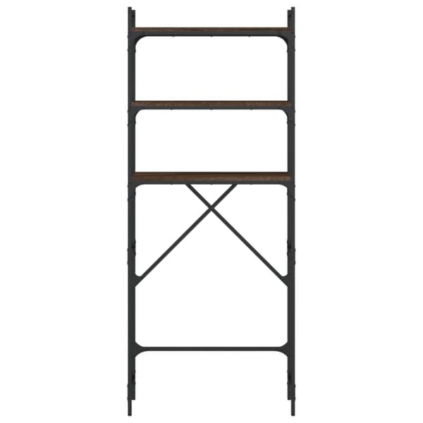 vidaXL Vaskemaskinhylle brun eik 67x25x163 cm sponplate