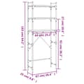 Miniatyrbilde 10 av 11: vidaXL Vaskemaskinhylle brun eik 67x25x163 cm sponplate