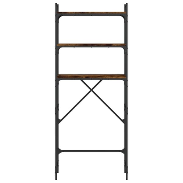 vidaXL vaskemaskinereol 67x25x163 cm konstrueret træ røget egetræ