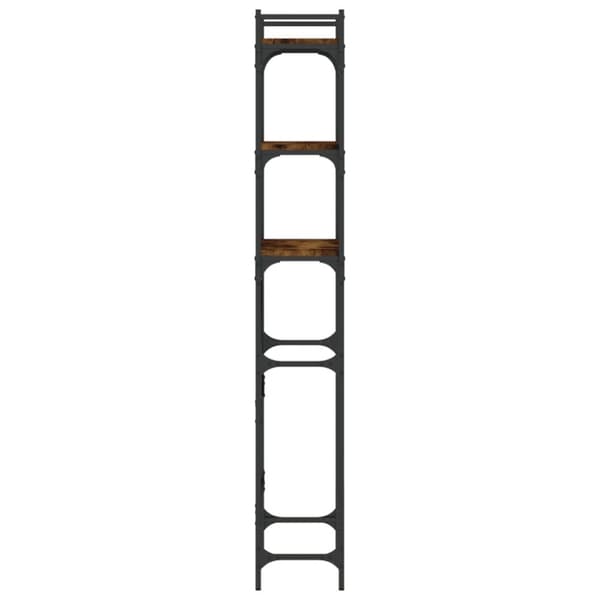 vidaXL vaskemaskinereol 67x25x163 cm konstrueret træ røget egetræ