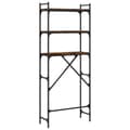 Miniatyrbillede 7 af 11: vidaXL vaskemaskinereol 67x25x163 cm konstrueret træ røget egetræ