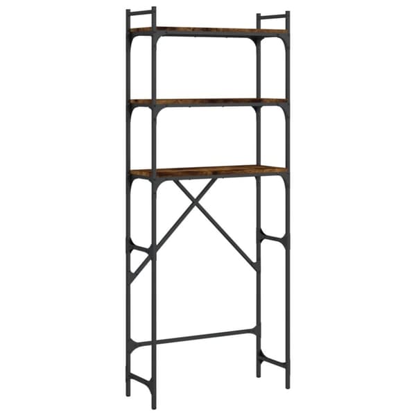 vidaXL vaskemaskinereol 67x25x163 cm konstrueret træ røget egetræ