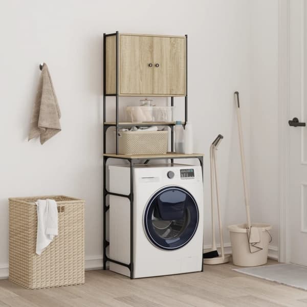 vidaXL vaskemaskineskab 68x48,5x194 cm sonoma-eg
