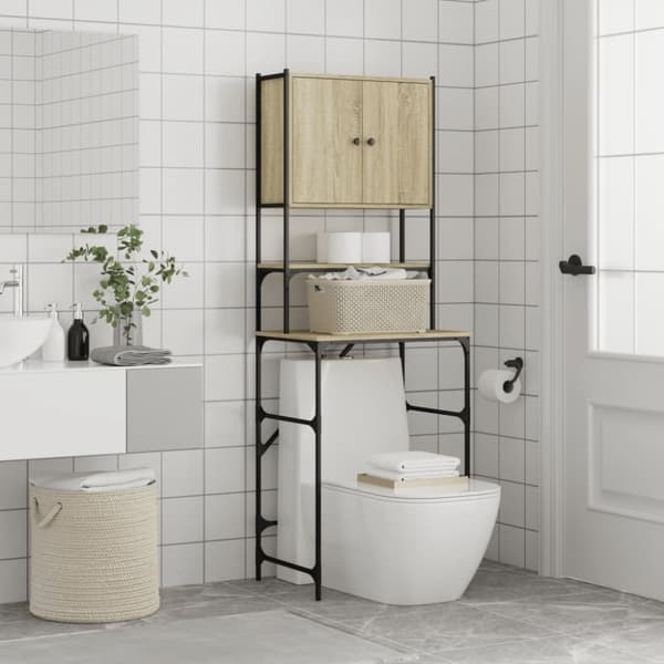 vidaXL vaskemaskineskab 68x48,5x194 cm sonoma-eg