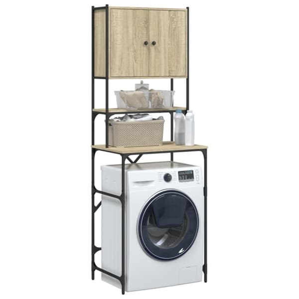 vidaXL vaskemaskineskab 68x48,5x194 cm sonoma-eg
