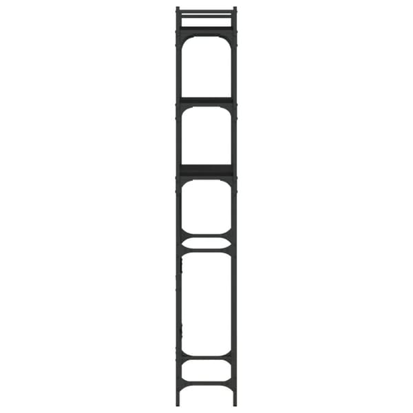 vidaXL vaskemaskineskab 67x25x163 cm konstrueret træ sort