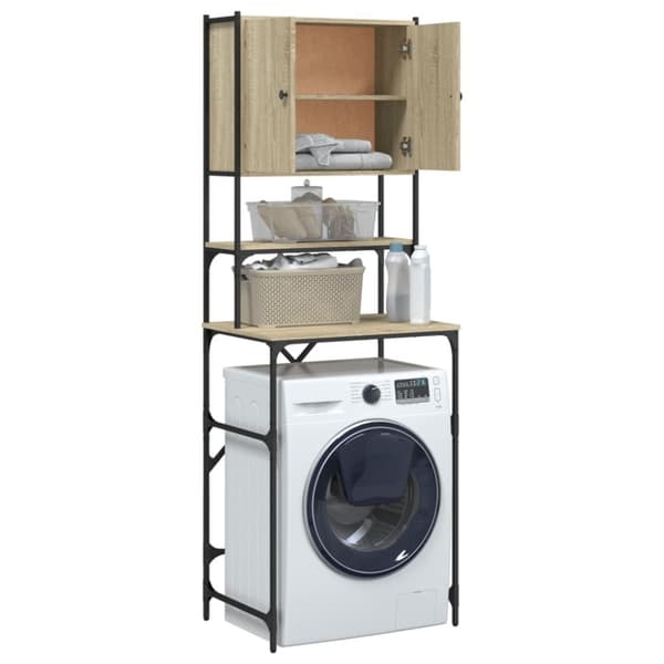 vidaXL Vaskemaskinskap sonoma eik 68x48,5x194 cm