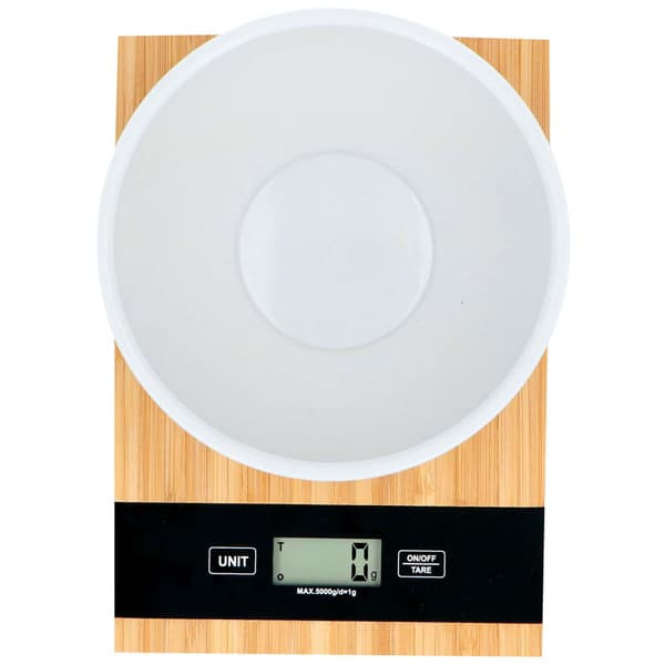 Alpina - Digital köksvåg i bambu 5kg