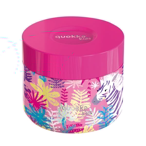 Quokka Whim Kids Food Jar - Termisk lunchlåda / lunchtermos för barn 369 ml (zebror)