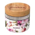 Miniatyrbillede 1 af 3: Quokka Deli Food Jar - Glas madbeholder / madpakke 820 ml (Mørke blomster)