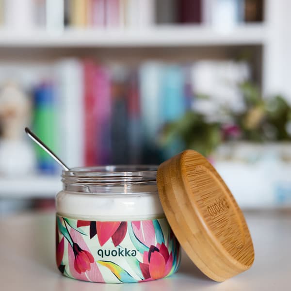 Quokka Deli Food Jar - Madbeholder/madkasse af glas 500 ml (forår)