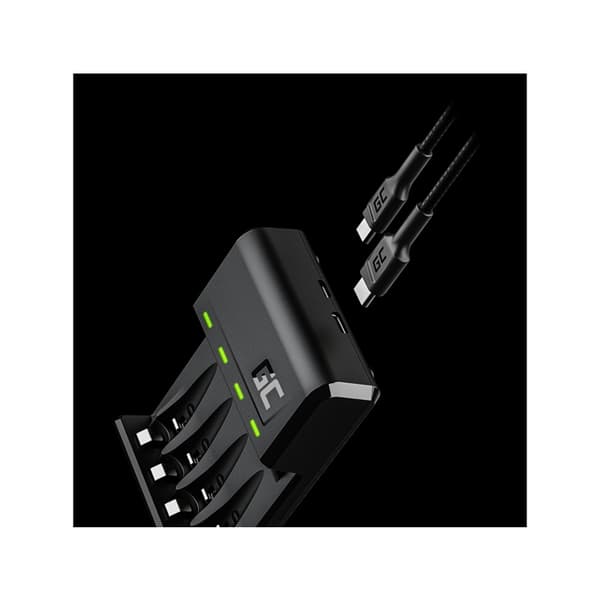 Green Cell VitalCharger - Batterioplader + 4x batterier AA 2000mAh Ni-MH genopladelige batterier