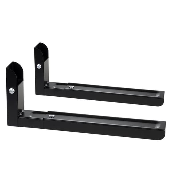 Maclean MC-915 B Universal Mikrovågsugnsfäste Väggmontering Justerbar Massiv Metall Kök 30kg Svart
