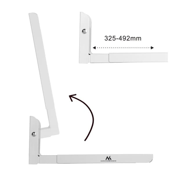 Maclean MC-915 W Universal Mikrovågsugnsfäste Väggmontering Justerbar Vit Platsbesparande 30kg