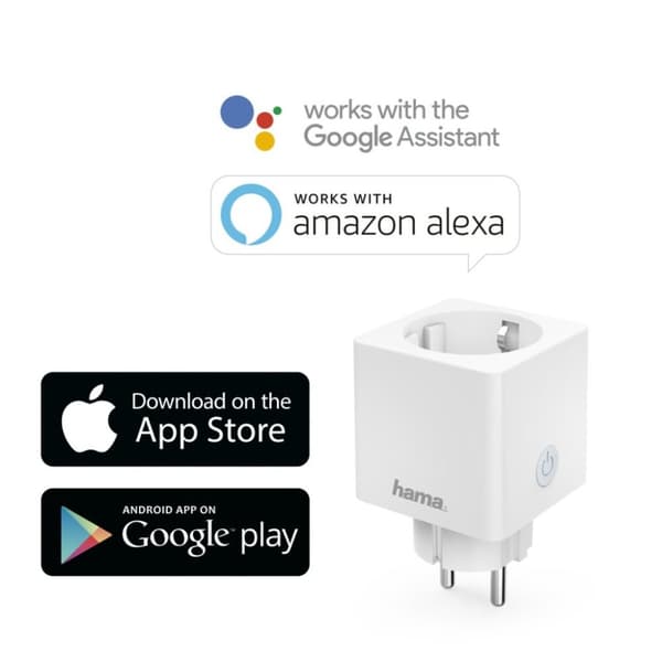 Hama Wifi-stik Lille Firkantet 3.680 W 16A Pakke med 3
