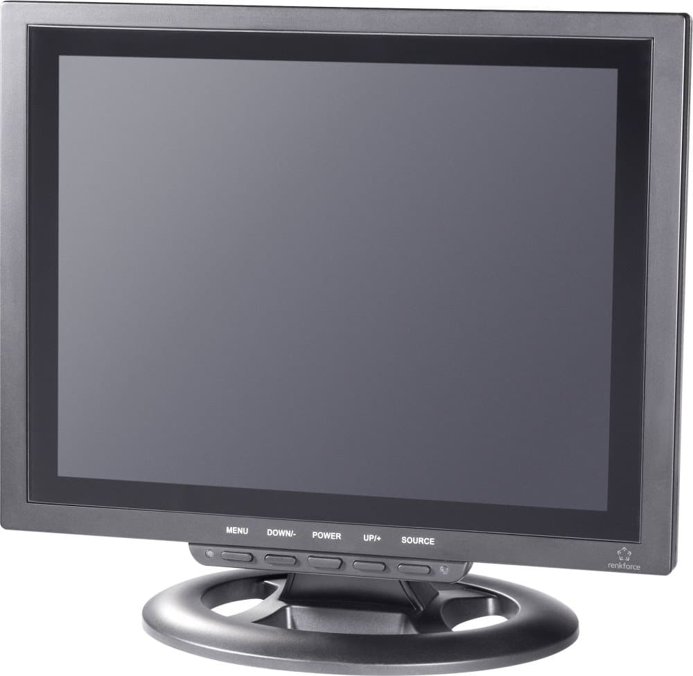 Renkforce 449238 LCD-övervakningsmonitor EEK: B (A - G) 30.48 cm 12 tum 800 x 600 pixel Svart