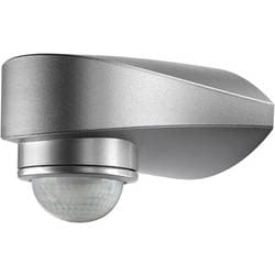 GEV 018600 Utanpåliggande PIR-rörelsedetektor 180 Relä Silver IP44