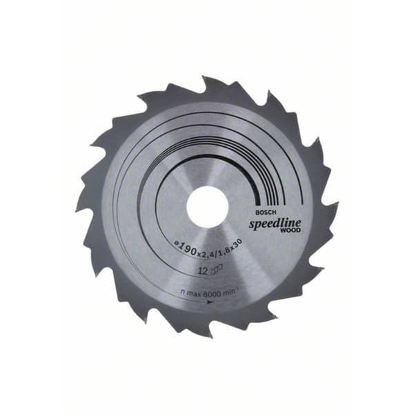 Cirkelsågklinga Speedline Wood - 190 x 30 x 2,6 mm, 12 Bosch Accessories 2608640800 2.6 mm