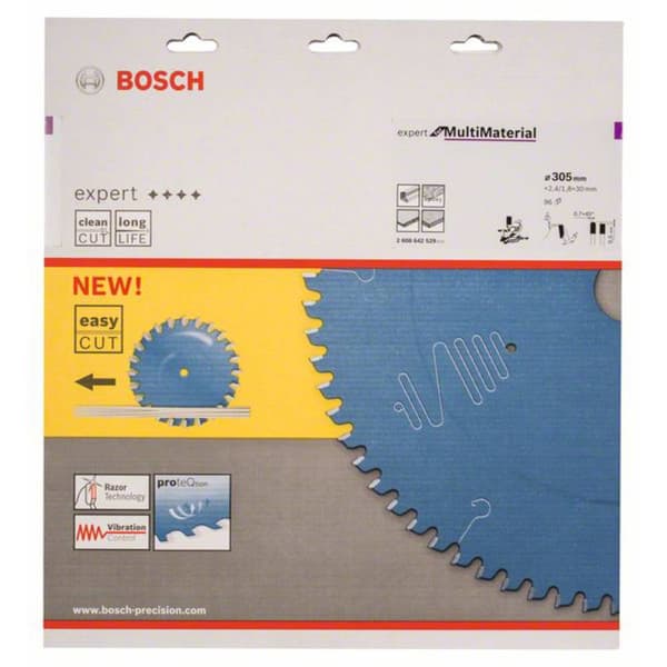 Cirkelsågklinga Expert for Multi Material, 305 x 30 x 2,4 mm, 96 Bosch Accessories 2608642529 2.4 mm