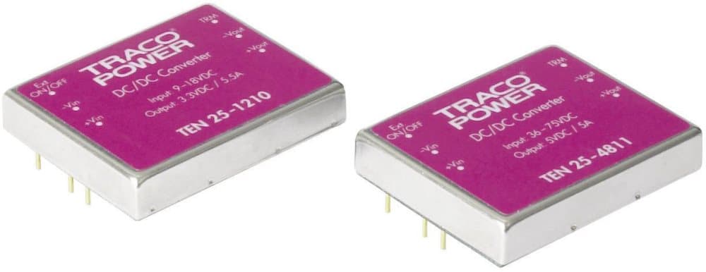 TracoPower TEN 25-2422 DC/DC-omvandlare kretskort 24 V/DC 12 V/DC, -12 V/DC 1.25 A 30 W Antal utgångar: 2 x