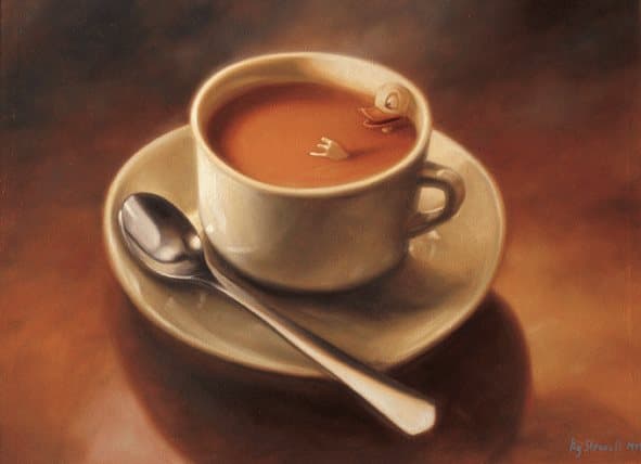 En stor kaffe - Tavla - Kaj Stenvall